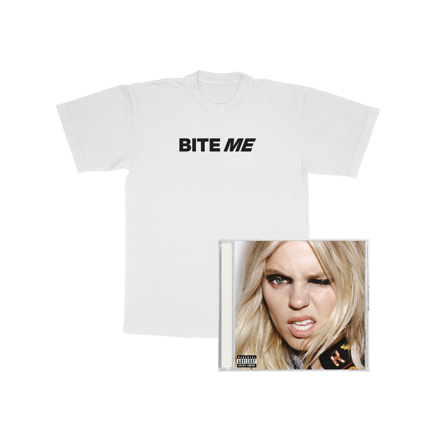 BITE ME Exclusive CD with Alternate Cover + BITE ME T-Shirt