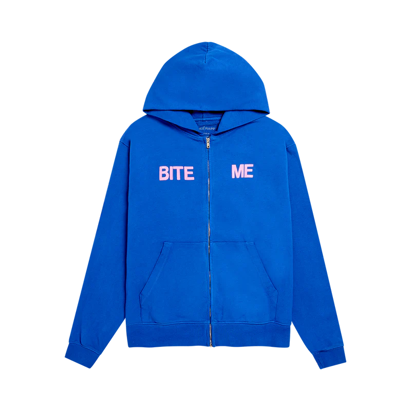 BLUE BITE ME ZIP HOODIE - Reneé Rapp